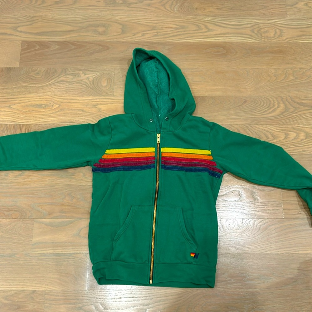 Green aviator nation zip up